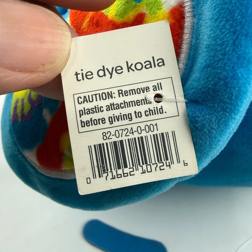 Crayola Tie Dye Koala Blue Plush Stuffed‎ Animal Toy 2022 82-0724-0-001 NWT